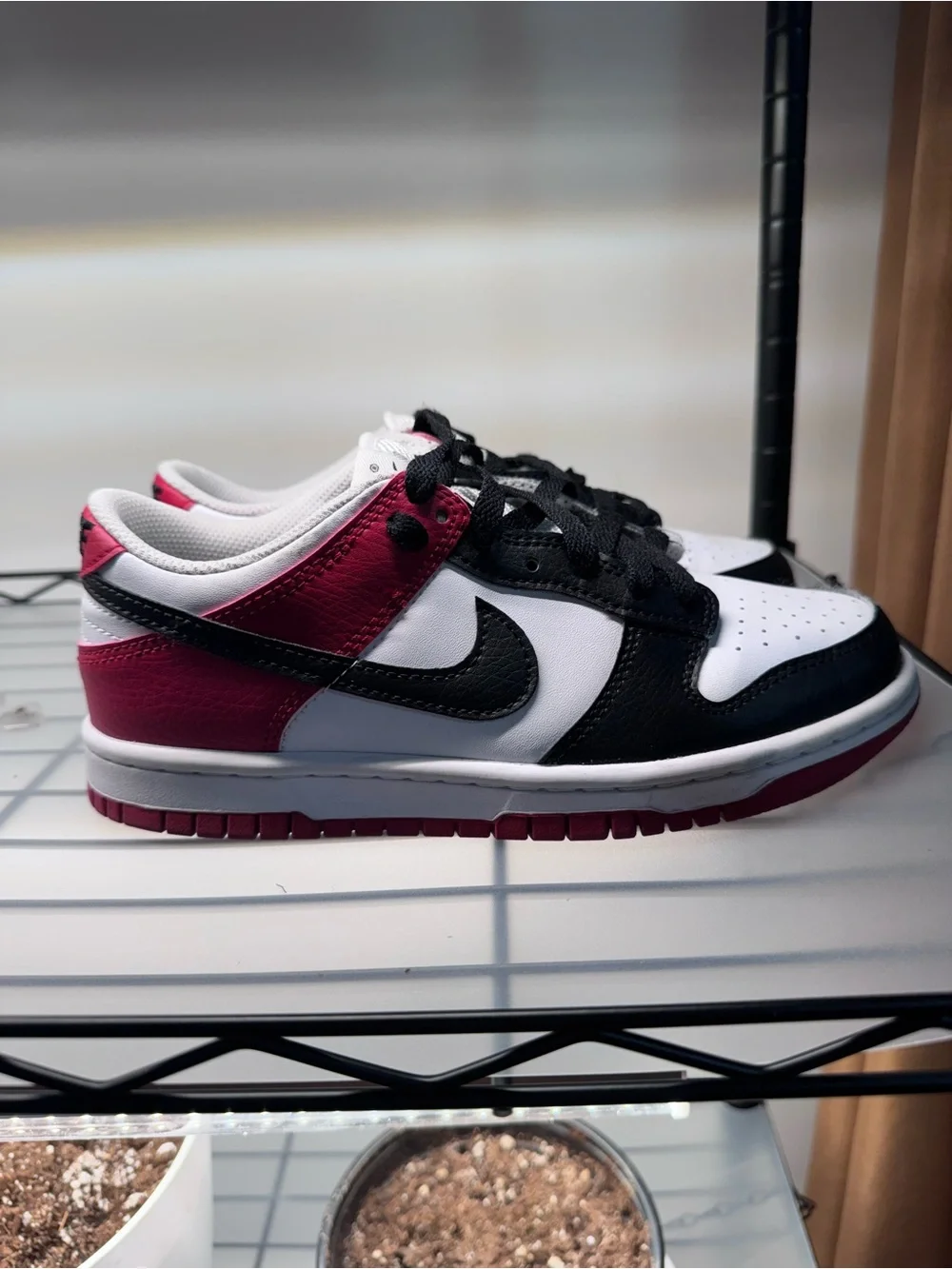Nike Dunk Low in Gym Red and White big kid